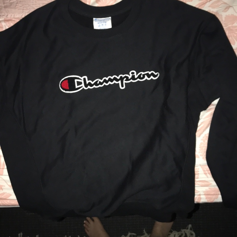 Champion reverse weave black pullover